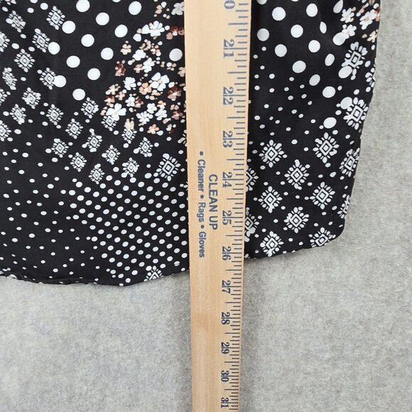 Maurices Womens Polka Dot Black Sleeveless Tank Top Size L Rayon Casual - Picture 7 of 8